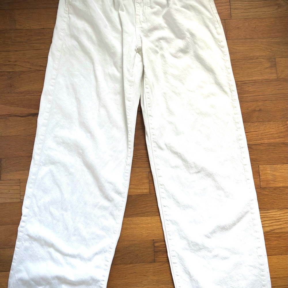 Madewell White Wide Leg Pants